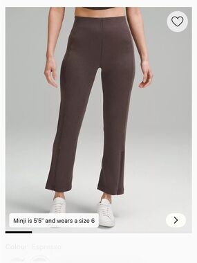 Lululemon Ribbed Softstreme Zip-Leg High Rise Cropped Pant 25” NWT